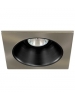 Liteline AT352S-ABK-BN - 3½″ Anodized Black Reflector and Brushed Nickel Square Trim Ring - For MR16, GU10 or HR16